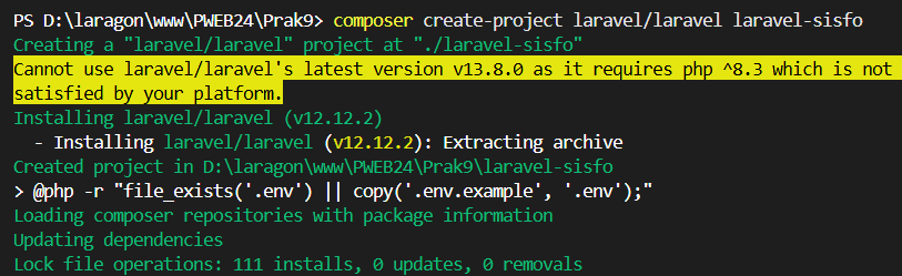 laravel project