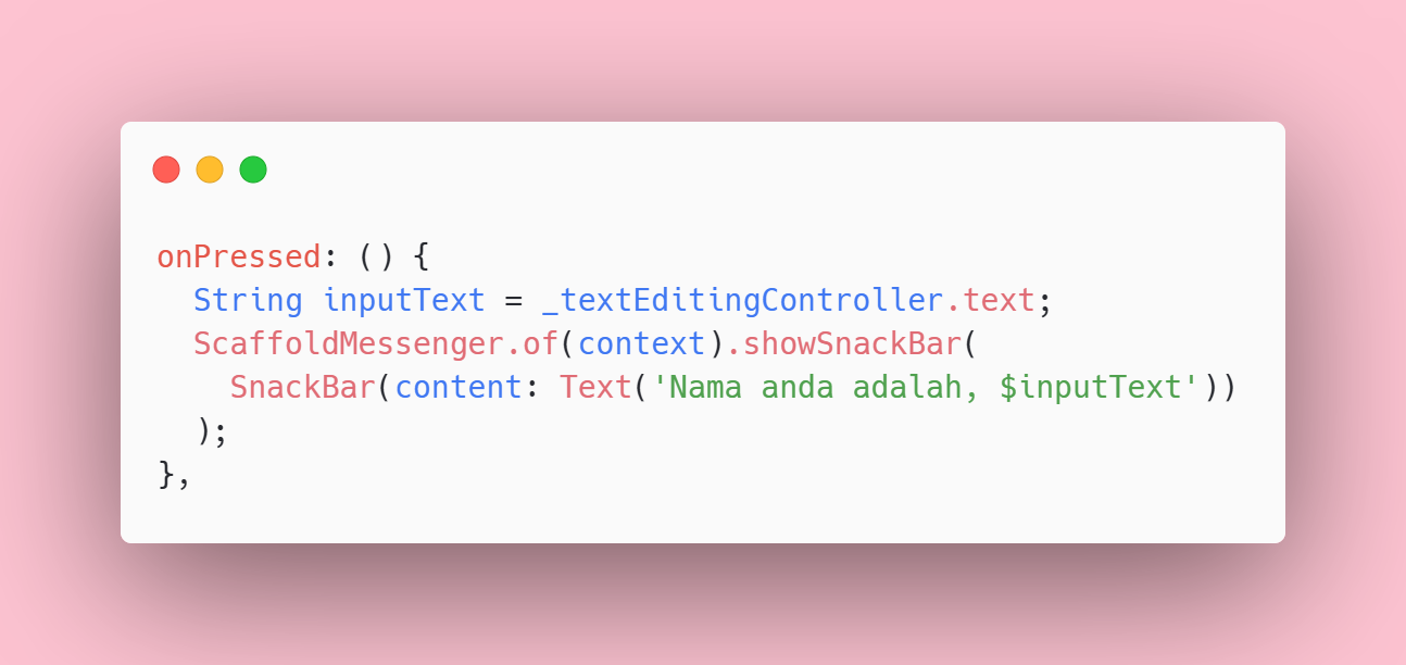menghubungkan controller ke textfield