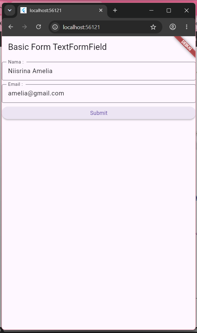 tampilan basic textfield