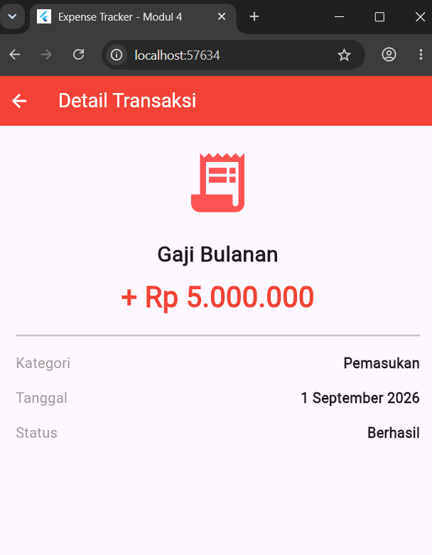Halaman Detail Transaksi