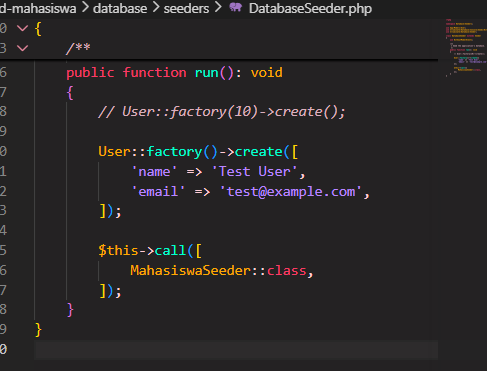 database seeder